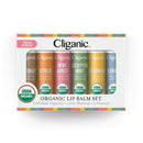 Cliganic USDA Organic Lip Balm Set (4 Packs of 6 Tubes), 100% Natural Moisturizer for Cracked & Dry Lips Cliganic