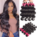 Brazilian Virgin Body Wave Hair 4 Bundles (18 20 22 24, 400g/14.1OZ, Natural Black) 100% Unprocessed Brazilian Body Wave Virgin Human Hair Extensions Body Wave LUXEDIVA Store