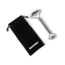 The Original Stainless Steel Face Roller with Travel Pouch, Dual sided - By SACHEU Sacheu