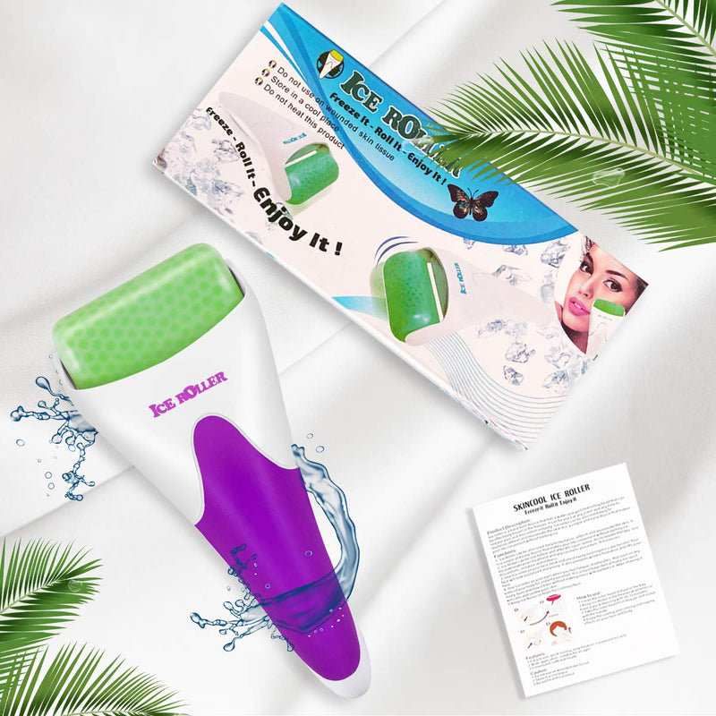 Fronnor Ice Roller for Face,Eyes,Mothers Day Gifts Idea,Therapeutic Cooling to Tighten Brighten Complexion and Reduce Wrinkles,Massager Under Eye Puffiness,Migraine and Pain Relidf (Purple) Fronnor