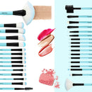 Makeup Brushes Set, 32pcs Blue Premium Cosmetic Make Up Brushes Foundation Blending Blush Concealer Shader Eyeshadow Eyeliner Compatible withTravel Makeup Bag Daxstar