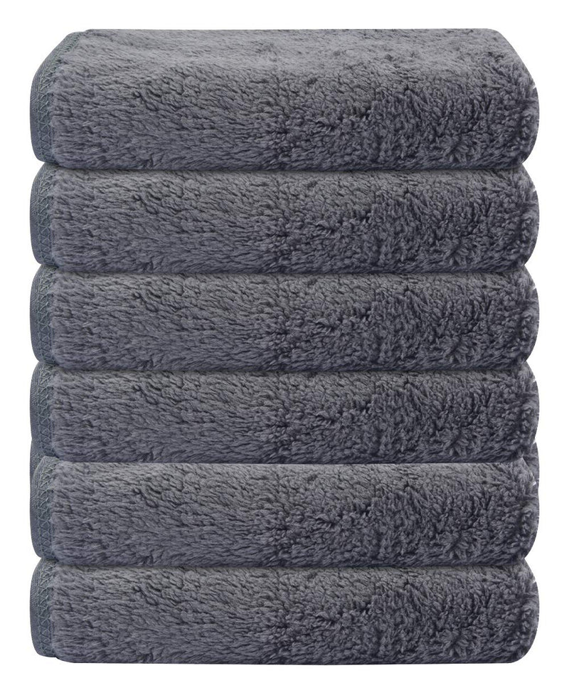 Sinland Microfiber Face Cloths for Bath Reusable Makeup Remover Cloth Ultra Soft and Absorbent Washcloths for Baby 12Inch x 12Inch (12pack, Grey) SINLAND