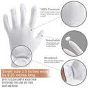 Moisturizing Gloves OverNight Bedtime Cotton | Cosmetic Inspection Premium Cloth Quality | Eczema Dry Sensitive Irritated Skin Spa Therapy Secure Wristband Small Gaxcoo