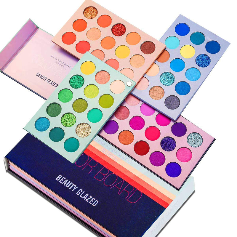 Color Board Eyeshadow Palette Eyes Shadow 60 Color Makeup Palette Highlighters Eye Make Up High Pigmented Professional Eye Shadow Mattes and Shimmers Long Lasting Blendable Waterproof MYUANGO