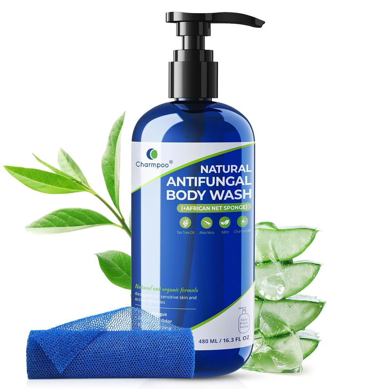 Natural Antifungal Body Wash: Tea Tree Fights Fungus Eliminates Odor Relieves Itching Formula for Sensitive Skin and Active Lifestyles 16.3 FL OZ Infinity Warehouse
