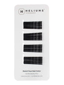 Heliums Small Black Mini 1.5 Inch Wavy Bobby Pins - 40 Pins Heliums