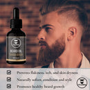 Beard Oil Conditioner Sandalwood Scent - Natural Organic Formula with Tea Tree, Argan and Jojoba Oils for Men - Promotes Growth, Softens, & Hydrates - Striking Viking Striking Viking