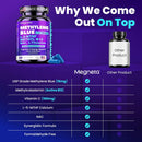 Methylene Blue Pharmaceutical Grade Capsules for Humans - Triple-Pathway Formula with Pure MB, NAC, L-5-MTHF, L-Theanine& Methyl B12 | Cognition, Mental Clarity, Cellular Energy & Antioxidant Support Infinity Warehouse