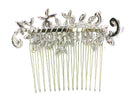 Faship Purple Crystal Floral Hair Comb Faship