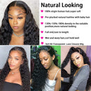 UNice Hair 5x5 HD Lace Closure Wig Human Hair for Black Women, 10A Brazilian Virgin Hair Jerry Curly Transparent Lace Closure Wigs Pre Plucked with Baby Hair 180% Density 16 inch UNICE Store