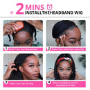 VTAOZI Headband Wigs for Black Women Kinky Curly Headband Wig Human Hair 9A Glueless None Lace Front Wigs 150% Density Afro Kinky Curly Half Wigs Natural Color 20 Inch VTAOZI Store