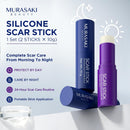 Advanced Silicone Scar Stick - Scar Care for Surgical Scars, C-Section, Burns, Stretch Marks & Acne Marks with Silicone, Vitamin E & Botanical Oils 10g x 2 Sticks Infinity Warehouse