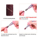 MelodySusie 100 Pcs Nail Drill Bits Sanding Bands for Nail Drill 120 Medium Grit Nail File Sanding Bands for Acrylic Nails Gel Manicures and Pedicure MelodySusie