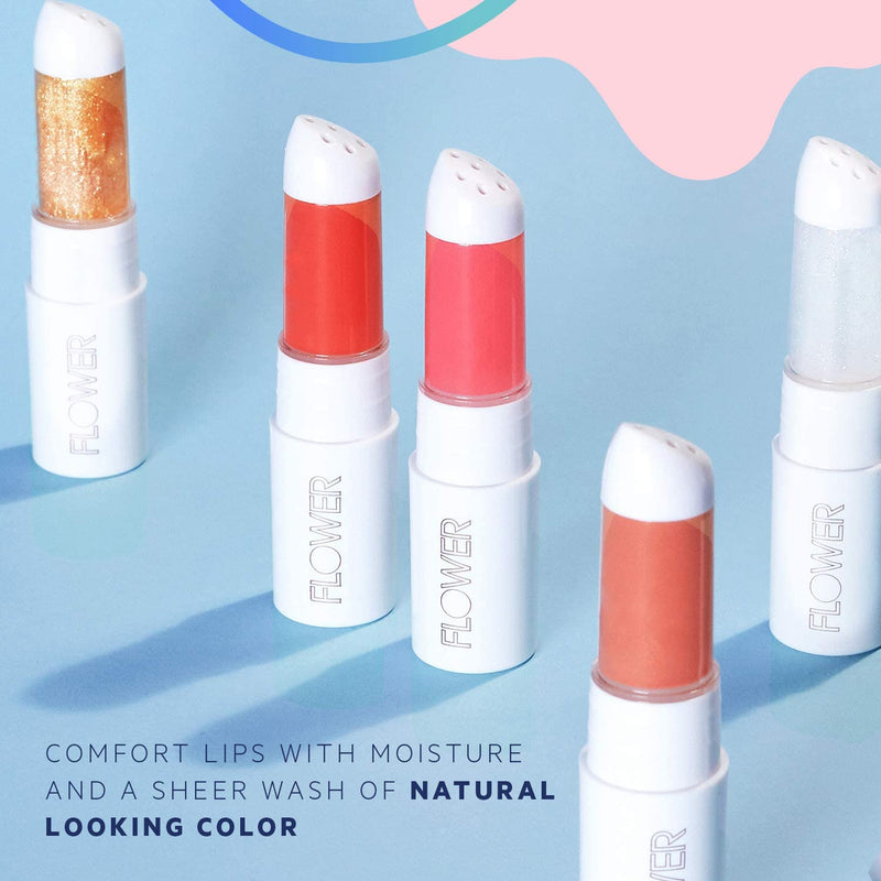 FLOWER BEAUTY Petal Pout Lip Mask | Hydrating Tinted Balm with Mango & Cocoa Butter | Vegan, Cruelty-Free Scented Lips Color | Smooch - Lemon Sugar FLOWER BEAUTY Store