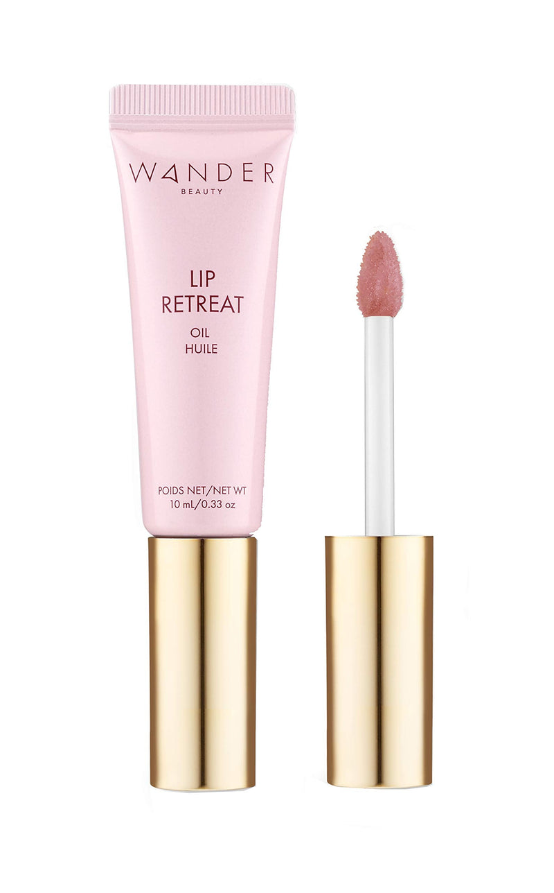 Wander Beauty Lip Retreat - Tinted Lip Oil (Skinny Dip) - Non Toxic Make Up- Cruelty Free, Natural Hydrating Lip Oil - Clean Beauty Wander Beauty
