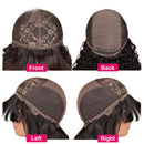Straight Human Hair Wigs with Bangs Brazilian Virgin Straight Human Hair Wigs None Lace Front Wigs Human Hair 130% Density Glueless Machine Made Bob Wigs for Black Women Natural Color 22 Inch Beafay Hair