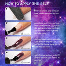Modelones Gel Nail Polish Set - 6 Colors 10ml Limited Edition Temperature Color Changing Gel Polish Nail Kit Glitter Pink Ombre Holiday Celebration Gel Polish Soak Off Nail Art Manicure DIY Salon Gift modelones