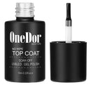 OneDor One Step No Wipe Top Coat Gel Polish, UV Led Cured Required Soak Off Gel Nail Polish (No Wipe Top Coat) Onedor