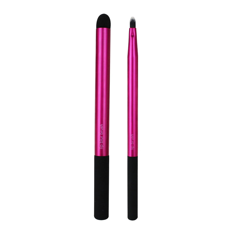 Real Techniques Cruelty Free Lip Color Plus Blur Brush; With Ultra Plush Custom Cut Synthetic Bristles and Extended Aluminum Ferrules to Build Coverage Real Techniques