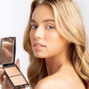 KRISTOFER BUCKLE Light Enhancing Duo Highlighter with Dual-Ended Brush, 0.58 oz. | Light Enhancing Duo Adds A Radiant Glow to Complexion & Accentuates Face Structure Kristofer Buckle