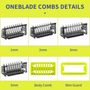Guide Comb Body Skin For Philips OneBlade & One Blade Pro Qp2520 Qp2530 Qp2620 Qp2630 Qp6510 Qp6520 Face Hair Clippers Beard Trimmer Replacement Pack Kit Yinke