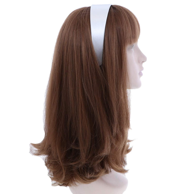 White 2 Inch Wide Satin Hard Headband with No Teeth Head band for Women and Girls (Motique Accessories) Motique Accessories