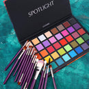 UCANBE Spotlight Eyeshadow Palette + 15 PCS Eye Brushes Makeup Set, Professional 40 Color Matte Shimmer Glitter Eye Shadow Pallet Highly Pigmented Waterproof Long Lasting Make up Pallete UCANBE Store