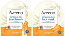 Aveeno Repairing CICA Foot Mask & Hand Mask with Prebiotic Oat and Shea Butter, for Extra Dry Skin, 1 ea Aveeno