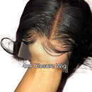 4x4 Lace Front Wigs Straight Hair Human Hair Lace Closure Wigs For Black Women Pre Plucked Hairline Human Hair Lace Front Wigs with Baby Hair Bleached Knots 14inch Morbeau