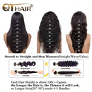 QTHAIR 12a Peruvian Virgin Hair Loose Wave Hair Weave 3 Bundles 300g 16" 16" 16" 100% Unprocessed Loose Deep Wave Virgin Human Hair Weave Natural Color QTHAIR