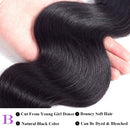 Brazilian Body Wave Bundles 8A Unprocessed Brazilian Virgin Human Hair Weave Weft Bundles Natural Black Color 100g/bundle （16 inch ） SnowHair