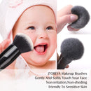 Zoreya Makeup Brushes 15Pcs Makeup Brush Set Premium Synthetic Kabuki Brush Cosmetics Foundation Concealers Powder Blush Blending Face Eye Shadows Black Brush Sets ZOREYA