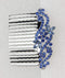 Faship Sapphire Color Blue Crystal Floral Hair Comb Faship