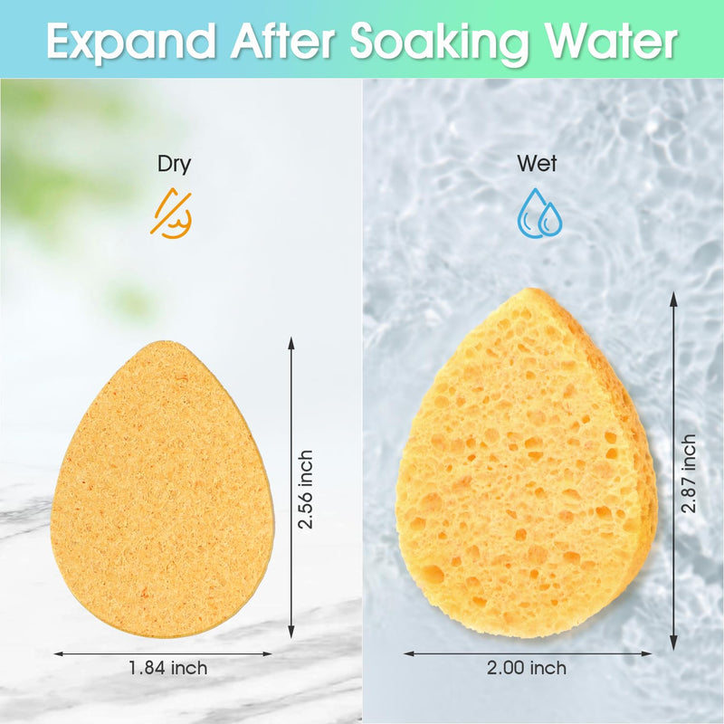 ORIGHTY 96 Count Facial Sponges for Cleansing, 100% Natural Cellulose Facial Sponges for Washing face, Compressed Cosmetic Spa Face Sponge for Exfoliating Mask, Makeup Removal Infinity Warehouse