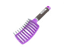 Zabolight Vent Hair Brush Vented Detangling Hair Brush for Thick Long Curly Hair, Curved Fast Blow Drying Brush for Women & Men (Purple) Zabolight