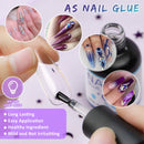 Nail Glue for Acrylic Nails - 4 in 1 Gel Glue for Nails (Curing Needed), INFELING Multifunctional Gel Nail Glue for Press on Nails 15ML,Glue Gel for Nails,Base Coat,Slip Solution INFELING