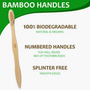 VIVAGO Biodegradable Bamboo Toothbrushes 10 Pack - BPA Free Soft Bristles Toothbrushes, Eco-Friendly, Organic, Compostable Natural Wooden Toothbrush VIVAGO