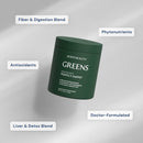 BodyHealth Greens Enhanced with PerfectAmino - Daily Superfood Green Apple Smoothie Powder with Vegetables, Fruit, Antioxidants, Prebiotics, Probiotics, Fiber, and Protein - 40 Servings Infinity Warehouse