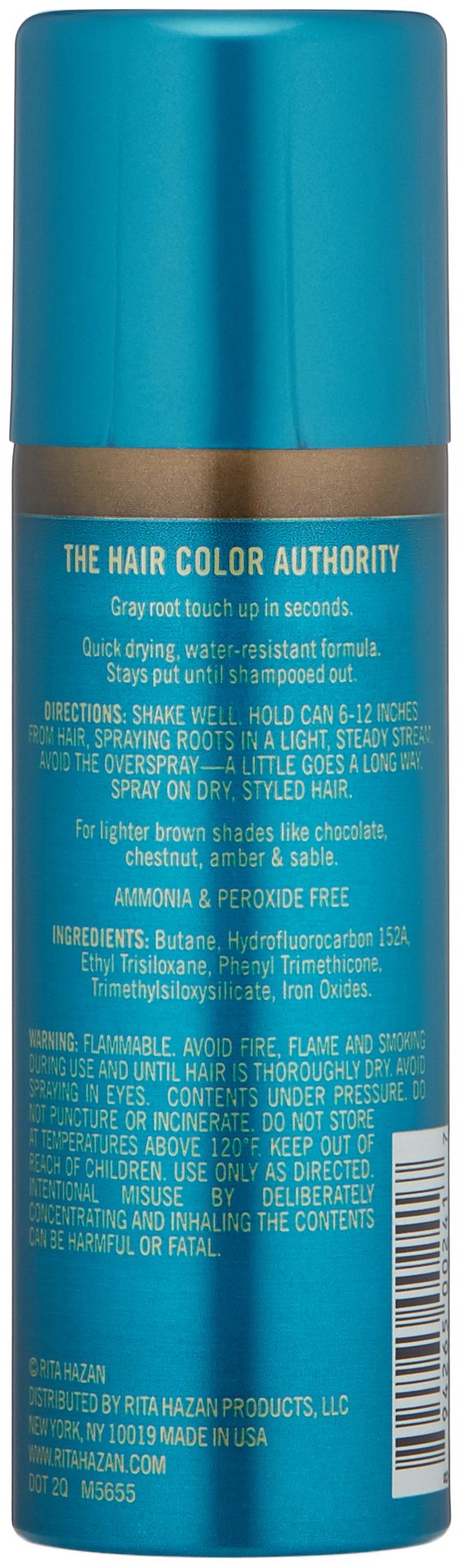Rita Hazan Root Concealer Touch Up Spray, Light Brown Cover Up Gray, 2 oz Rita Hazan