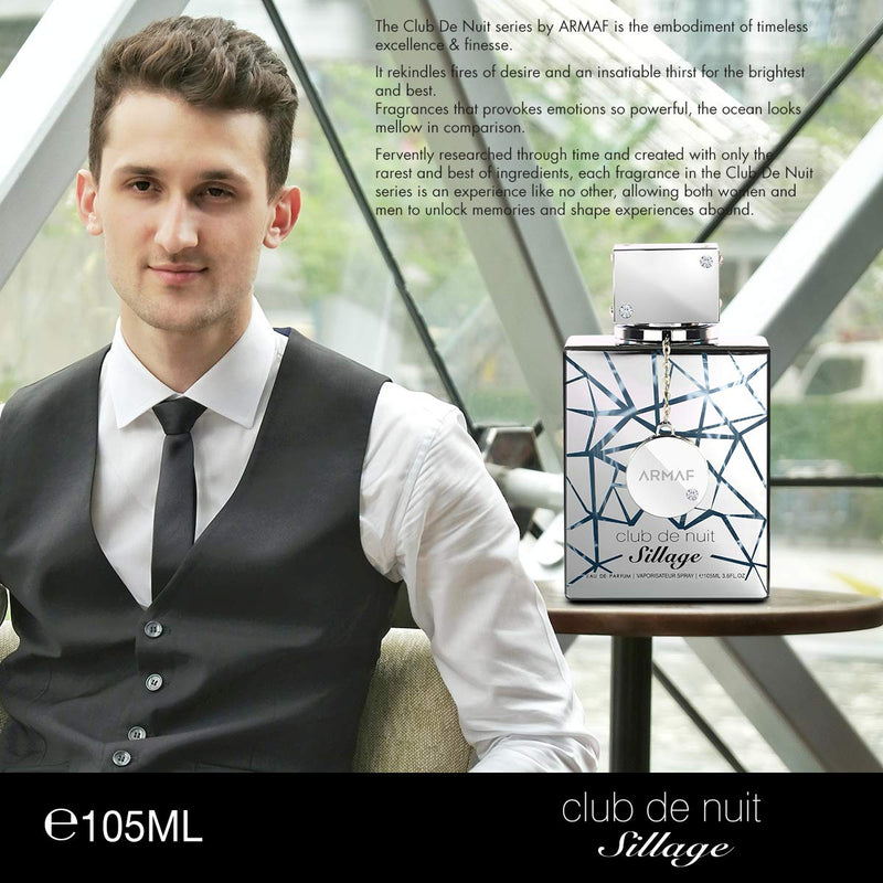 ARMAF Club De Nuit Sillage for Unisex EDP Spray, Oriental, 3.6 Oz ARMAF