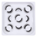 7 Pairs Fake Eyelashes, LASHVIEW False Eyelashes Handmade Lashes,3D Natural Layered Effect,Reusable Natural Look False Eyelashes for Makeup (CG01-7) LASHVIEW