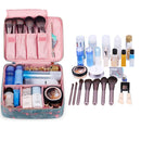 Travel Makeup Bag Large Cosmetic Bag Makeup Case Organizer for Women and Girls (Sky Blue) Narwey