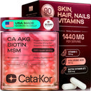 Hair Skin and Nails Vitamins for Women – Biotin Collagen Hair Supplement | Hyaluronic Acid | Calcium AKG | MSM | Vitamin D3 K2 & C – Hair Growth Vitamins for Women – 30 Day Supply (1 Pack) Infinity Warehouse