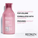 Redken Volume Injection Shampoo | For Fine Hair | Adding Lift & Body | Paraben Free | 10.1 Fl Oz, 10.1 fl. oz REDKEN