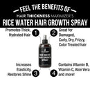 Rice Water Hair Growth Spray. Vegan Hair Thickening Moisturizing, Hydrating Volumizer Sprays For Men, Women with Vitamin B, C, Aloe Vera. Leave in Fermented Mist For Dry, Frizzy, Weak Hair. Unscented Hair Thickness Maximizer