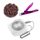 MelodySusie 2 in 1 Nail Dust Collector with Nail Drill, 100 pcs Professional Sanding Bands, Acrylic Nail Clipper Purple MelodySusie