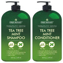 Tea Tree Mint Shampoo and Conditioner - This set contains Pure Tea Tree Oil & Peppermint Oil - Fights Hair Loss, Promotes Hair Growth, Fights Dandruff, Lice and Itchy Scalp - for Men and Women Sulfate Free - 16 fl oz x 2 First Botany