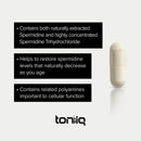 Toniiq 22mg Ultra Concentrated Spermidine Supplement -Spermidine Supplements for Men and Women - Rice Germ Extract and Trihydrochloride Complex Blend - 60 Vegetarian Capsules - 30 Servings Infinity Warehouse