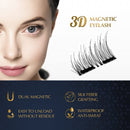 Upgrade Triple Magnetic Eyelashes, Segmented False Eyelashes, 3D Reusable Eyelashes with Applicator Kit, No Glue, Easy to Apply, Light weight, Natural Look, (8 PC with Tweezer, 1.14 inch/29 mm) Miracolove