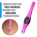 Coco's Closet Tweezers for Eyebrows - Surgical grade Stainless Steel Slant Silver Tweezer - Precision for Ingrown Hair Removal Coco's Closet